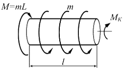 На рисунке показан стержень работающий на кручение известны величины