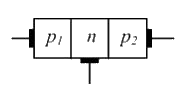 На рисунке изображена структура тиристора