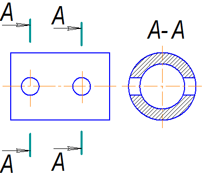 Два одинаковых цилиндра. Одинаковые сечения на чертеже. Одинаковые разрезы на чертеже. Два одинаковых сечения на чертеже. Сечение рисунок.