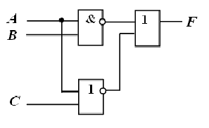 Какая логическая функция соответствует данной схеме