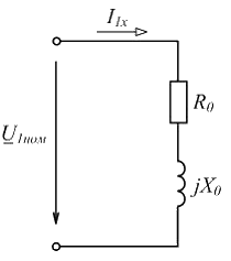 Схема замещения трансформатора в режиме холостого хода