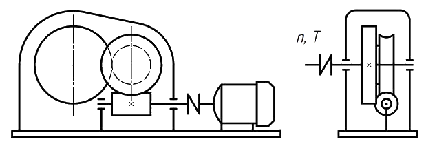 Червячно цилиндрический редуктор схема
